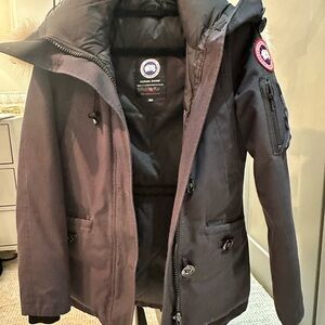 Canada Goose Black Jacket with Fur Trim XS
